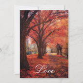 Rustikale Herbstlaube Herbsthochzeit Einladung (Rückseite)