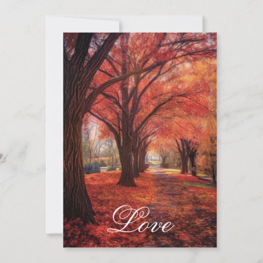 Rustikale Herbstlaube Herbsthochzeit Einladung (Rückseite)