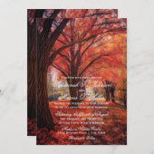 Rustikale Herbstlaube Herbsthochzeit Einladung (Vorne/Hinten)