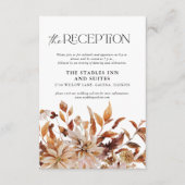 Rustikale Herbstlaube Hochzeitsempfang Begleitkarte (Vorderseite)