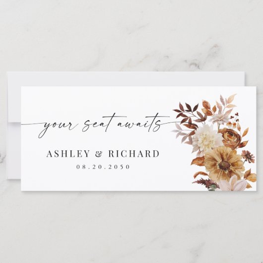 Rustikale Herbstlaube Hochzeitskopfschild (Vorderseite)