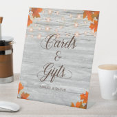 Rustikale Herbstlaube & Lichtkarten & Geschenke Sockelschild (In Situ)