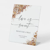 Rustikale Herbstlaube Liebe ist süßes Zeichen Sockelschild (Vorderseite)