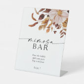 Rustikale Herbstlaube Mimosa Bar Sign Sockelschild (Vorderseite)