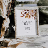 Rustikale Herbstlaube Mimosa Bar Sign Sockelschild