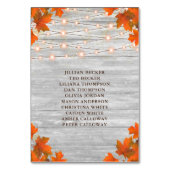 Rustikale Herbstlaube mit Streicheleien Tischnummer (Rückseite)