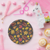 Rustikale Herbstlaube Muster Party Herbst Pappteller (Party)