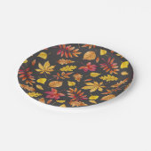 Rustikale Herbstlaube Muster Party Herbst Pappteller (Schrägansicht)