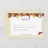 Rustikale Herbstlaube rund um die Hochzeit RSVP Karte (Vorne/Hinten)