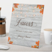 Rustikale Herbstlaube und Lights Favoriten Sockelschild (In Situ)