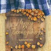 Rustikale Herbstleaven auf dem Erntedank Holz Pappteller