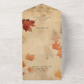 Rustikale Herbstleaves All In One Einladung (Außenbereich)