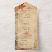 Rustikale Herbstleaves All In One Einladung (Innen Boden)