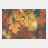 Rustikale Herbstleaves als Papierfolien Geschenkpapier Set (Vorderseite)
