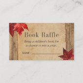 Rustikale Herbstleaves - Bücherregale Tickets Begleitkarte (Vorderseite)