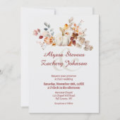 Rustikale Herbstleaves fallen Pumpkin-Hochzeit Einladung (Vorderseite)