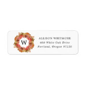 Rustikale Herbstleaves fallen Wreath Monogramm (Vorne)