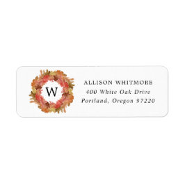 Rustikale Herbstleaves fallen Wreath Monogramm