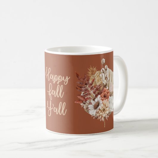 Rustikale Herbstleaves Herbst Blume Kaffeetasse (VorderseiteRechts)