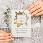 Rustikale Herbstleaves Hochzeit im Herbst fühlt si Einladung