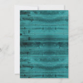 Rustikale Herbstleaves Lantern Aquamarin Stall Hoc Einladung (Rückseite)