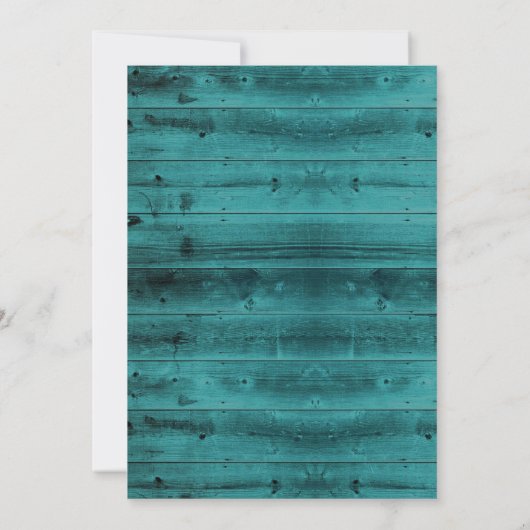 Rustikale Herbstleaves Lantern Aquamarin Stall Hoc Einladung (Rückseite)