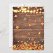 Rustikale Herbstleaves Pumpkin Baby Dusche Einladung (Rückseite)