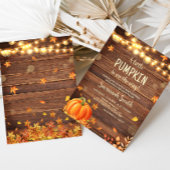 Rustikale Herbstleaves Pumpkin Baby Dusche Einladung