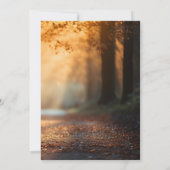 Rustikale Herbstleuchten Einladung (Rückseite)