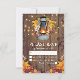 Rustikale Herbstleuchten Herbstlichtpaare RSVP Karte