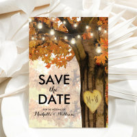 Rustikale Herbstleuchten Save the Date