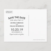 Rustikale Herbstleuchten Save the Date Ankündigungspostkarte (Rückseite)