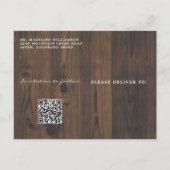 Rustikale Herbstleuchten und Blätter Save the Date Ankündigungspostkarte (Rückseite)