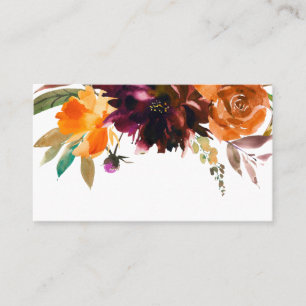 Rustikale herbstliche Blumen Hochzeit elegant Platzkarte