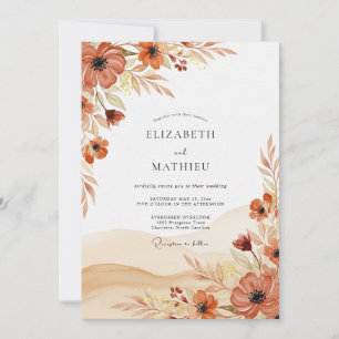 Rustikale herbstliche Hochzeit mit Laune Einladung