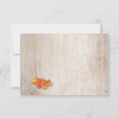 Rustikale Herbstlichter beleuchten RSVP Hochzeit Karte (Rückseite)