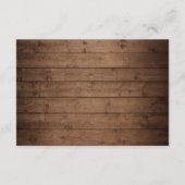 Rustikale Herbstlichter Hochzeitsräume Begleitkarte (Rückseite)