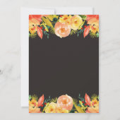 Rustikale Herbstpfirsichfarbene Hochzeit im Herbst Einladung (Rückseite)