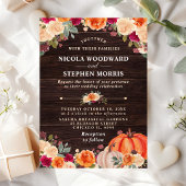 Rustikale Herbstpfropfen Einladung