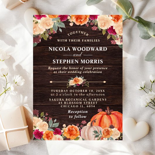 Rustikale Herbstpfropfen Einladung