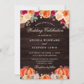 Rustikale Herbstpfropfen Einladung (Vorderseite)