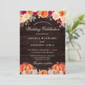 Rustikale Herbstpfropfen Einladung (Stehend Vorderseite)