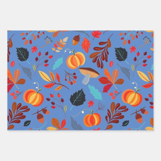 Rustikale Herbstpumpen 3-Set Geschenkpapier Set (Vorderseite 3)