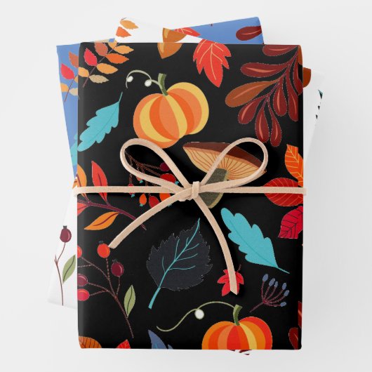 Rustikale Herbstpumpen 3-Set Geschenkpapier Set (Beispiel)