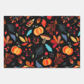 Rustikale Herbstpumpen 3-Set Geschenkpapier Set (Vorderseite)