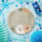 Rustikale Herbstpumpen Personalisierte Hochzeit Pappteller (Party)