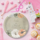 Rustikale Herbstpumpen Personalisierte Hochzeit Pappteller (Party)