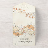 Rustikale Herbstpumpen und Blume All In One Einladung (Außenbereich)