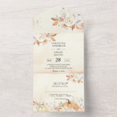 Rustikale Herbstpumpen und Blume All In One Einladung (Innen Boden)