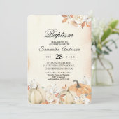 Rustikale Herbstpumpen und Blume Einladung (Stehend Vorderseite)